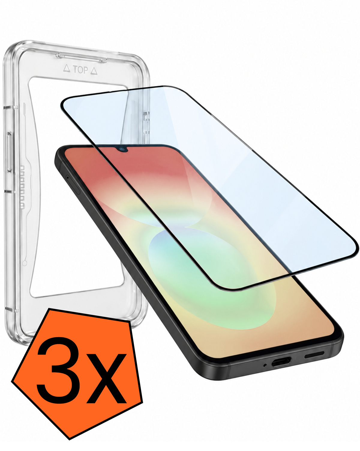 Nomfy Nomfy Samsung Galaxy A18 Hybrid Screenprotector - 3 PACK
