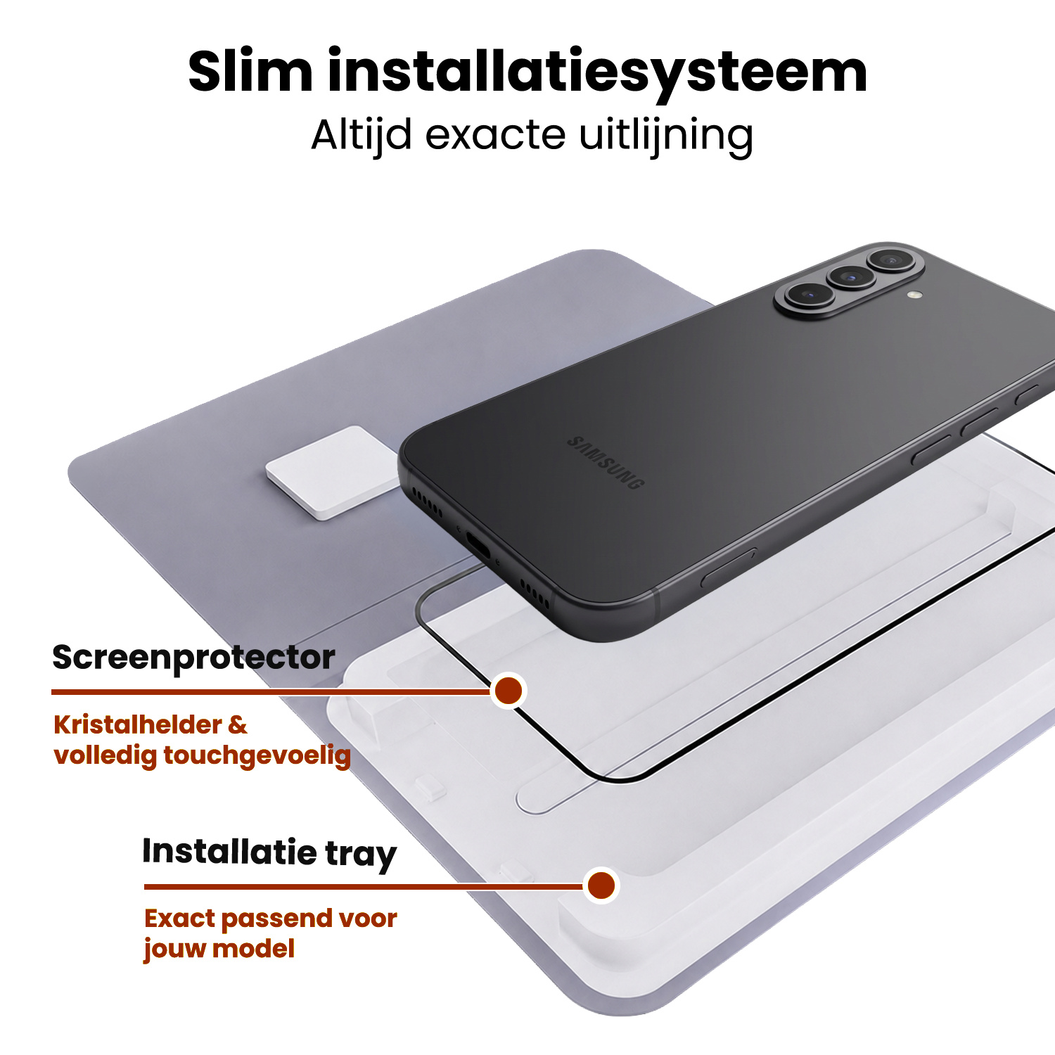 Nomfy Nomfy Samsung Galaxy A18 Screenprotector Perfect Fit Kit - 2 PACK