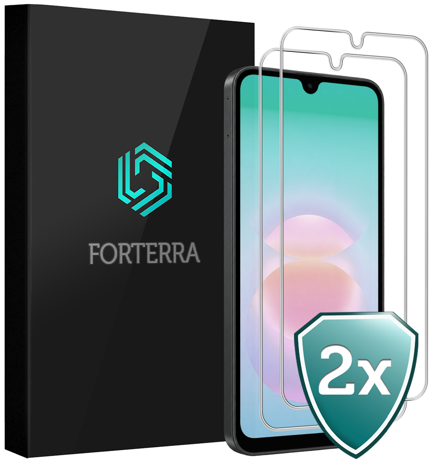 Forterra Forterra Samsung Galaxy A18 Screenprotector Glas - 2 PACK