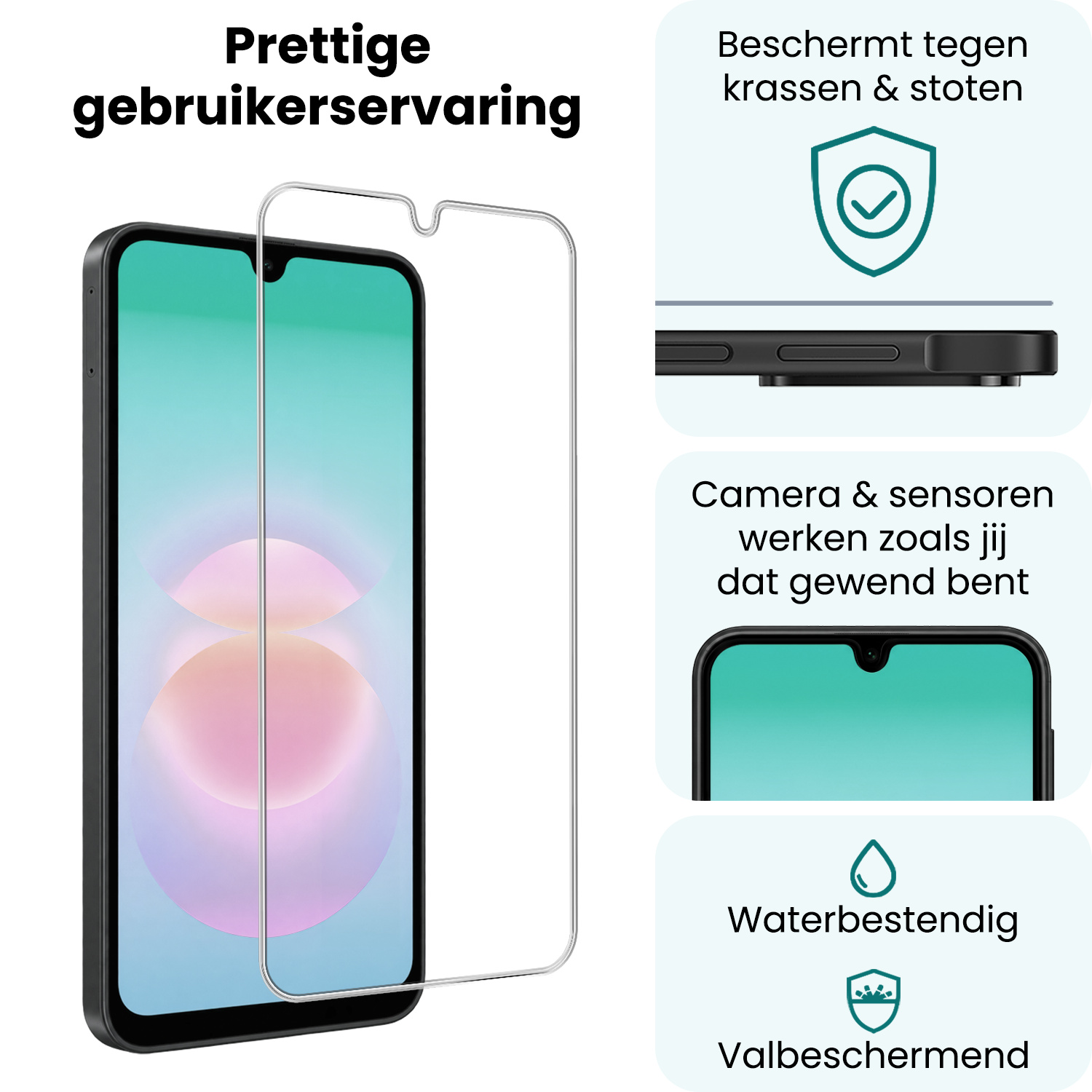 Forterra Forterra Samsung Galaxy A18 Screenprotector Glas - 3 PACK