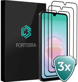 Forterra Forterra Samsung Galaxy A18 Screenprotector Glas Full Cover - 3 PACK