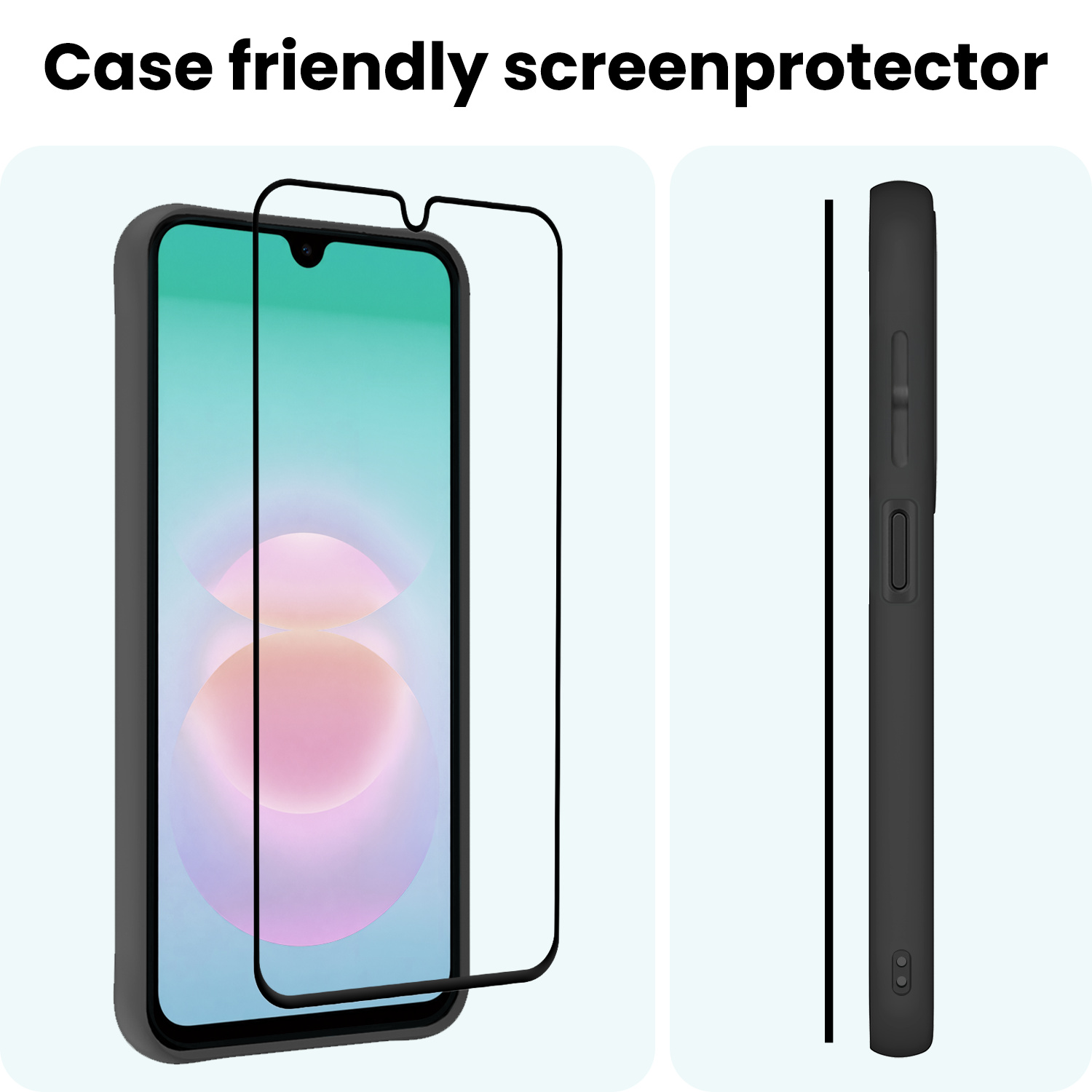 Forterra Forterra Samsung Galaxy A18 Screenprotector Glas Full Cover - 3 PACK