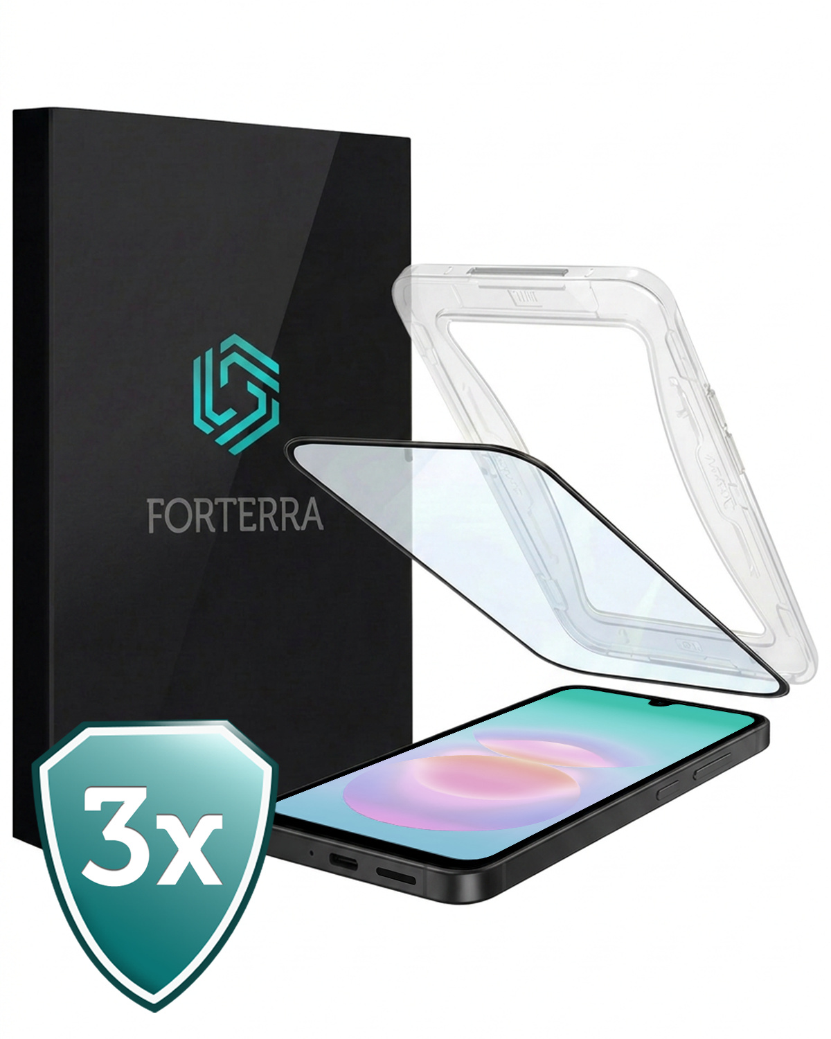 Forterra Forterra Samsung Galaxy A18 Hybrid Screenprotector - 3 PACK