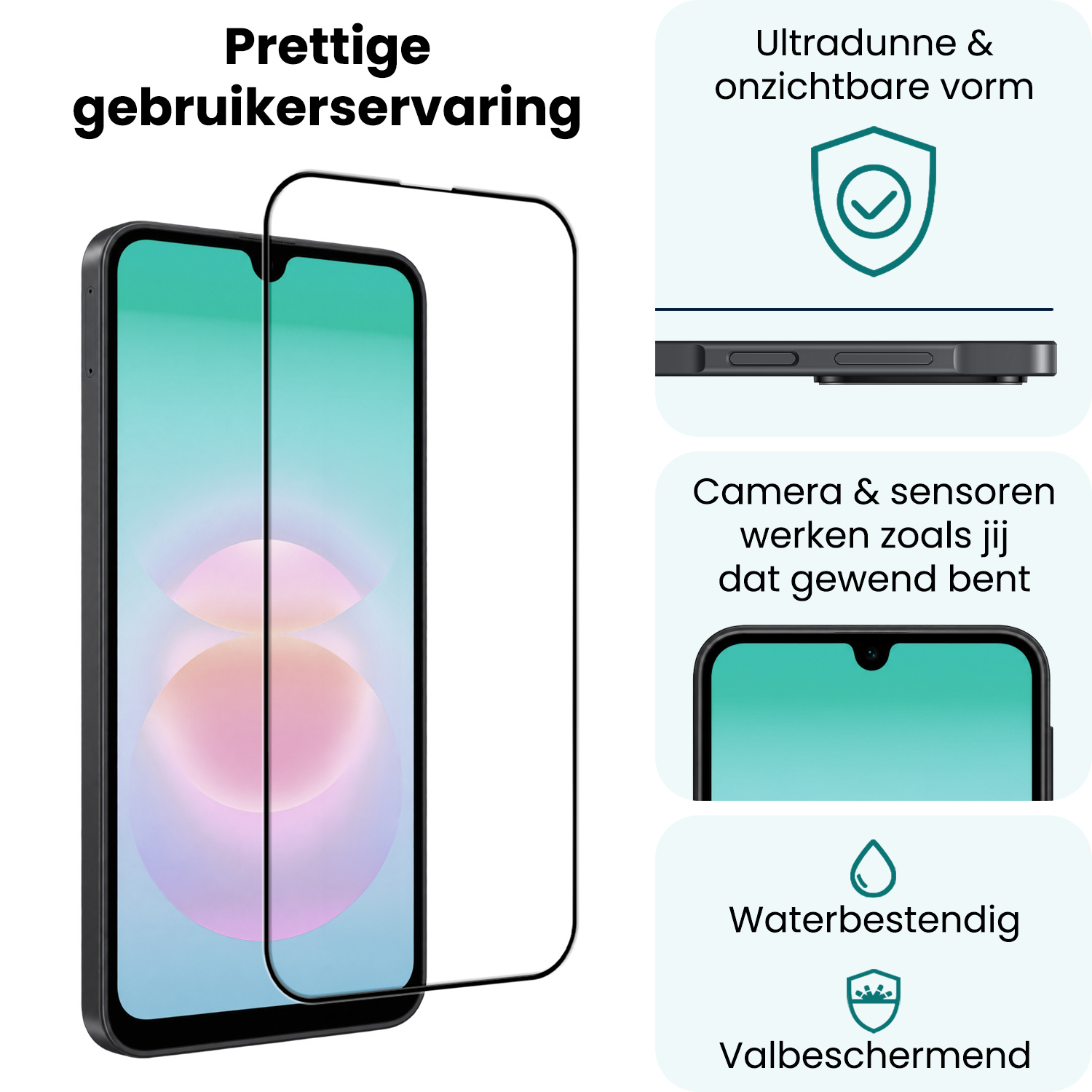Forterra Forterra Samsung Galaxy A18 Hybrid Screenprotector - 3 PACK
