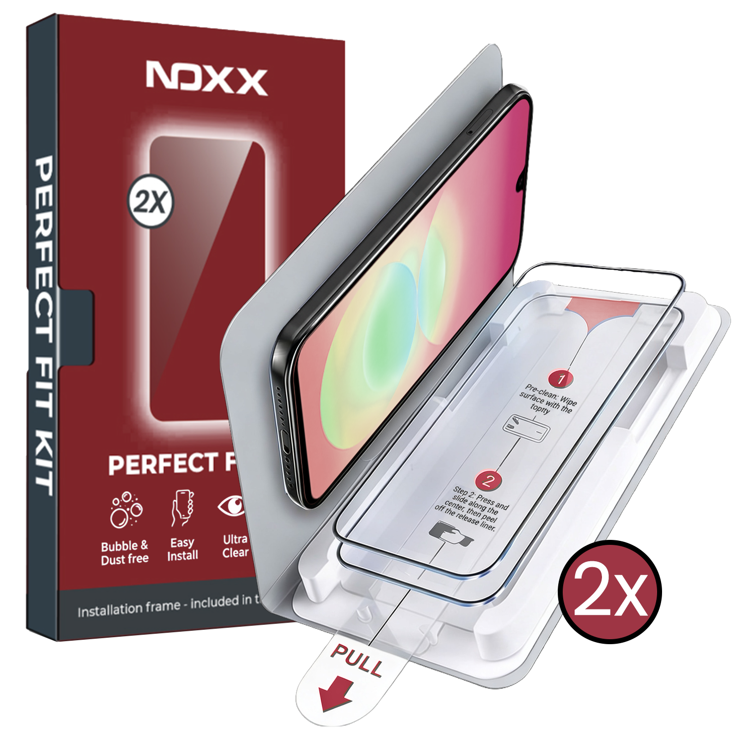 NoXx NoXx Samsung Galaxy A18 Screenprotector Perfect Fit Kit - 2 PACK