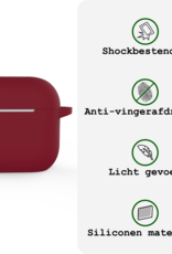 BASEY. BASEY. Siliconen Hoesje Voor Apple AirPods 5 - Donkerrood