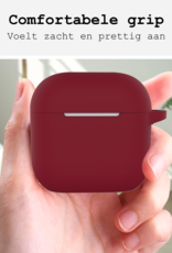 BASEY. BASEY. Siliconen Hoesje Voor Apple AirPods 5 - Donkerrood