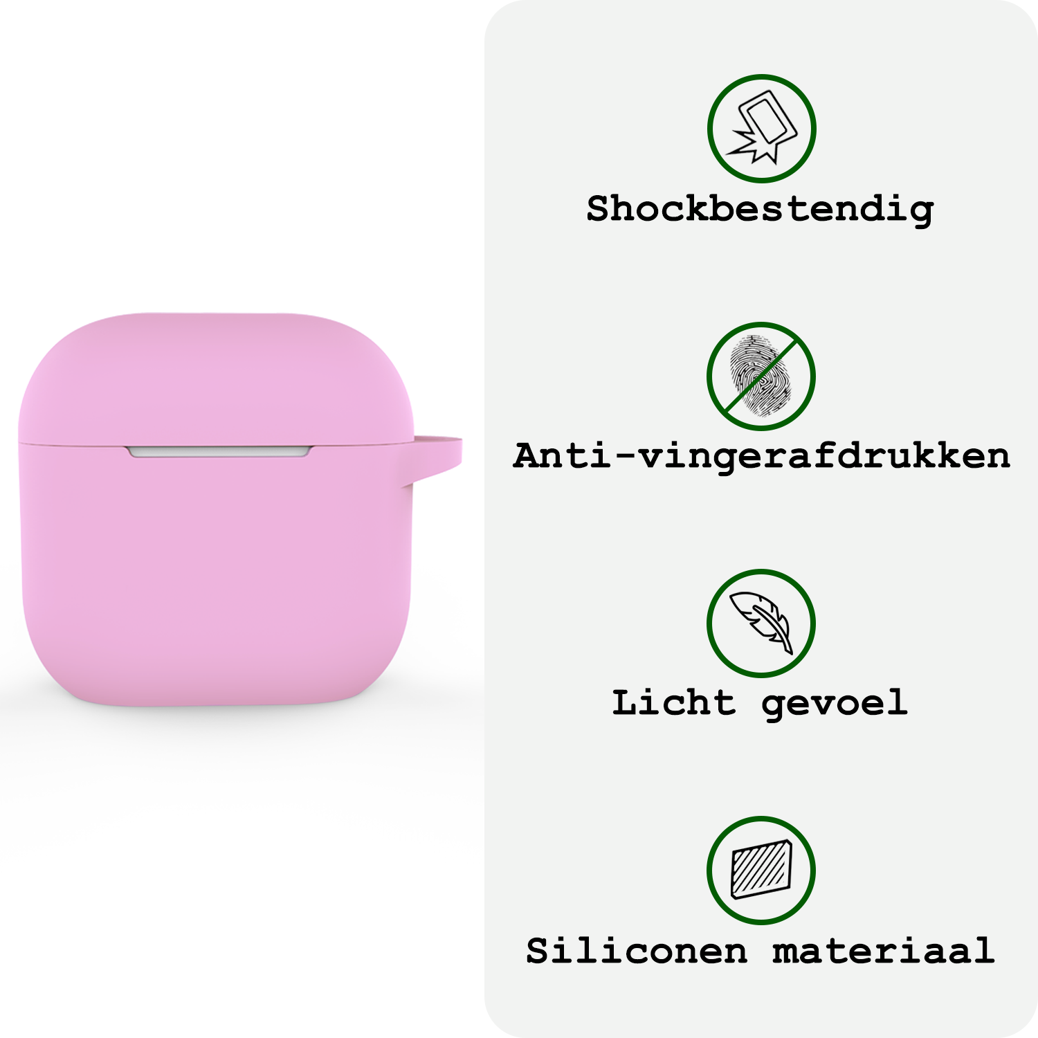 BASEY. BASEY. Siliconen Hoesje Voor Apple AirPods 5 - Flamingo