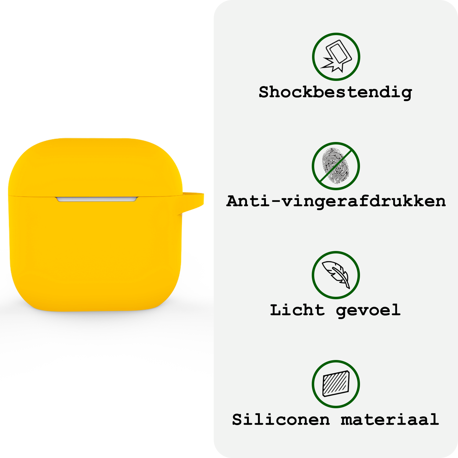 BASEY. BASEY. Siliconen Hoesje Voor Apple AirPods 5 - Geel