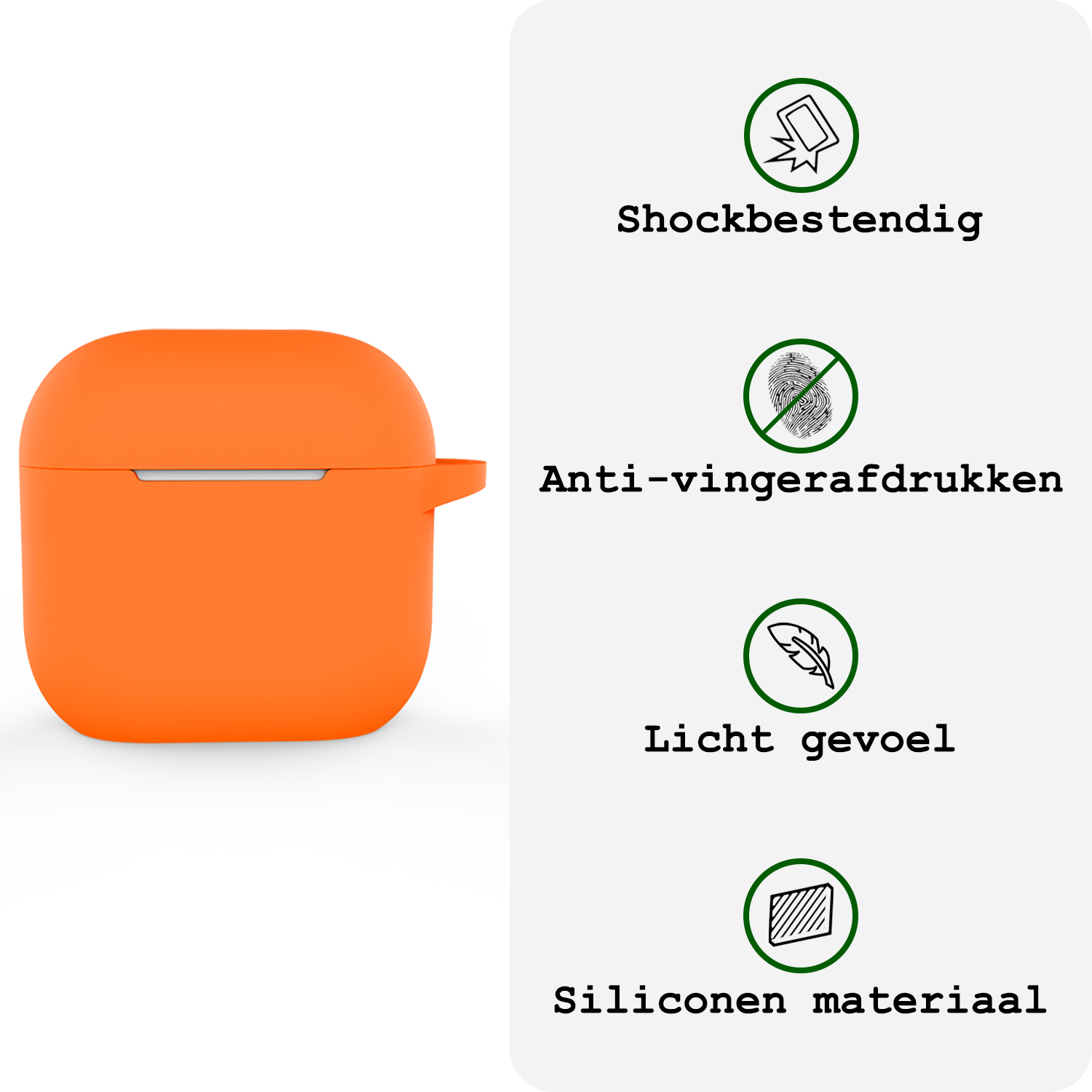 BASEY. BASEY. Siliconen Hoesje Voor Apple AirPods 5 - Oranje
