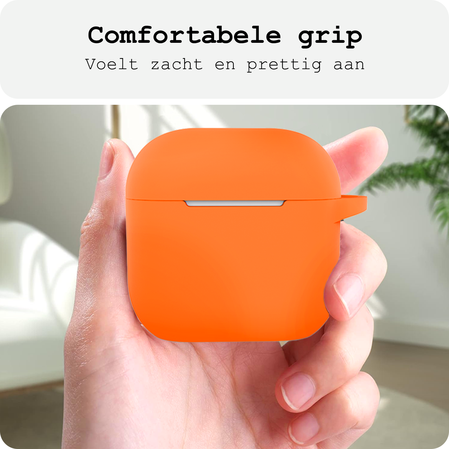 BASEY. BASEY. Siliconen Hoesje Voor Apple AirPods 5 - Oranje