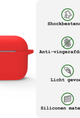 BASEY. BASEY. Siliconen Hoesje Voor Apple AirPods 5 - Rood