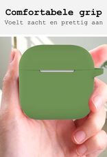 BASEY. BASEY. Siliconen Hoesje Voor Apple AirPods 5 - Donkergroen