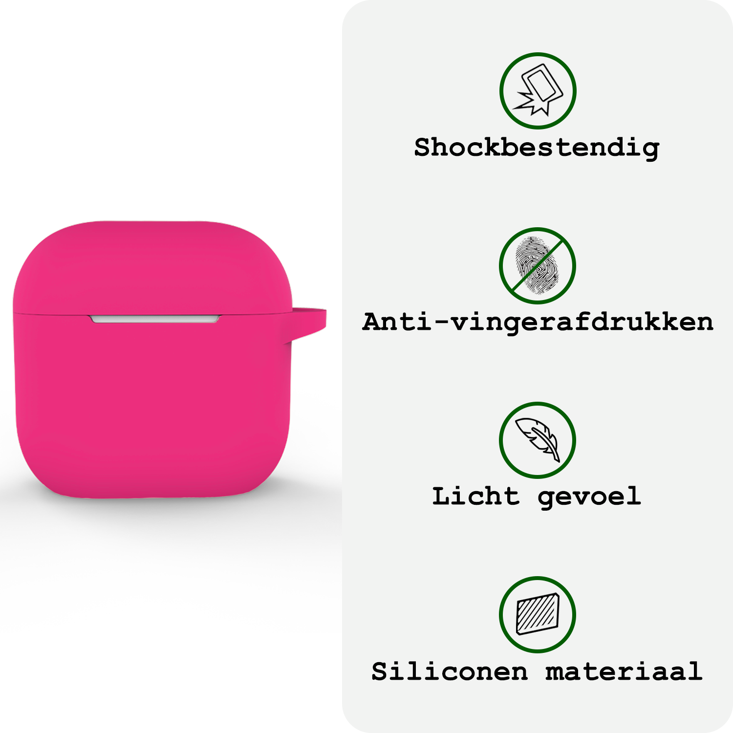 BASEY. BASEY. Siliconen Hoesje Voor Apple AirPods 5 - Roze