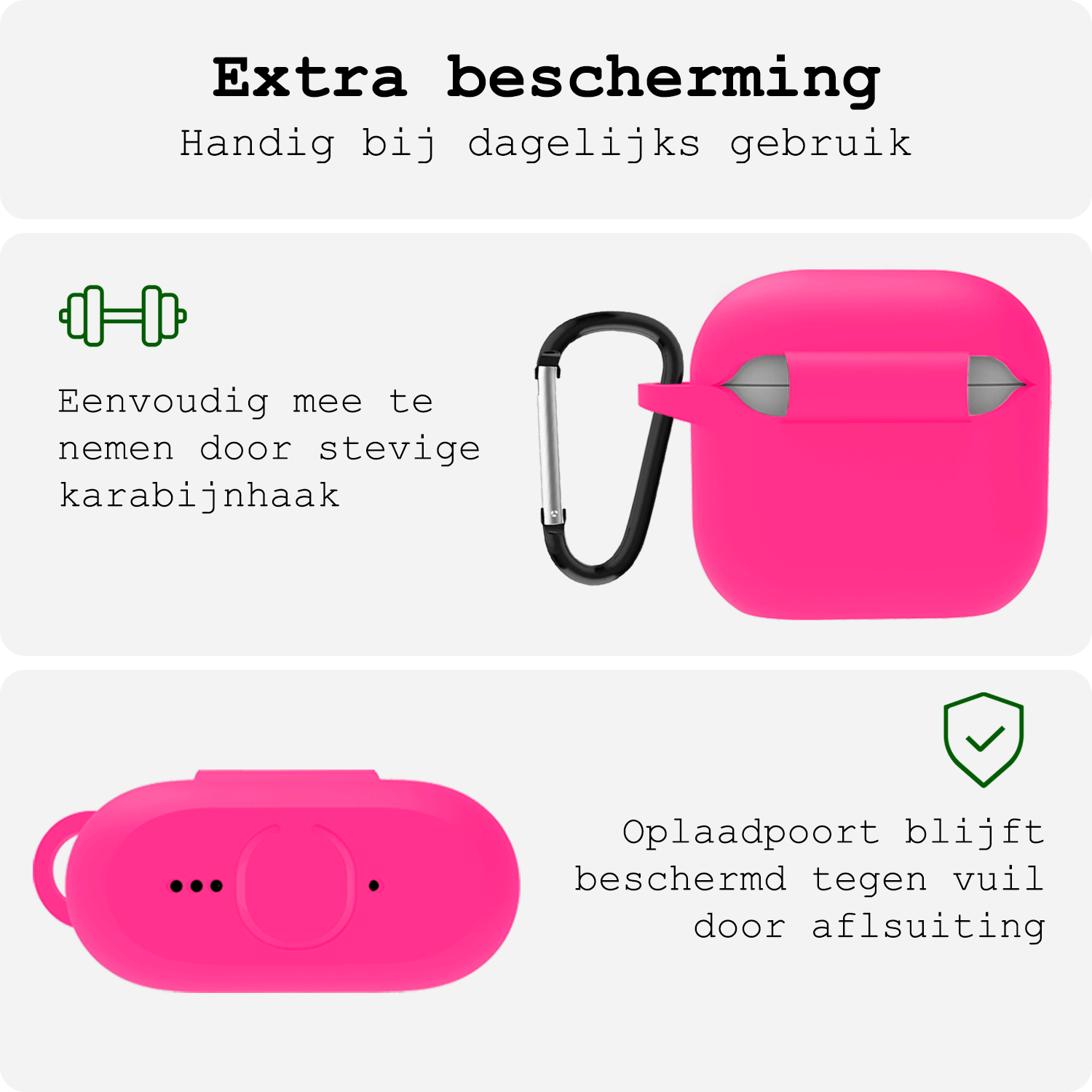 BASEY. BASEY. Siliconen Hoesje Voor Apple AirPods 5 - Roze
