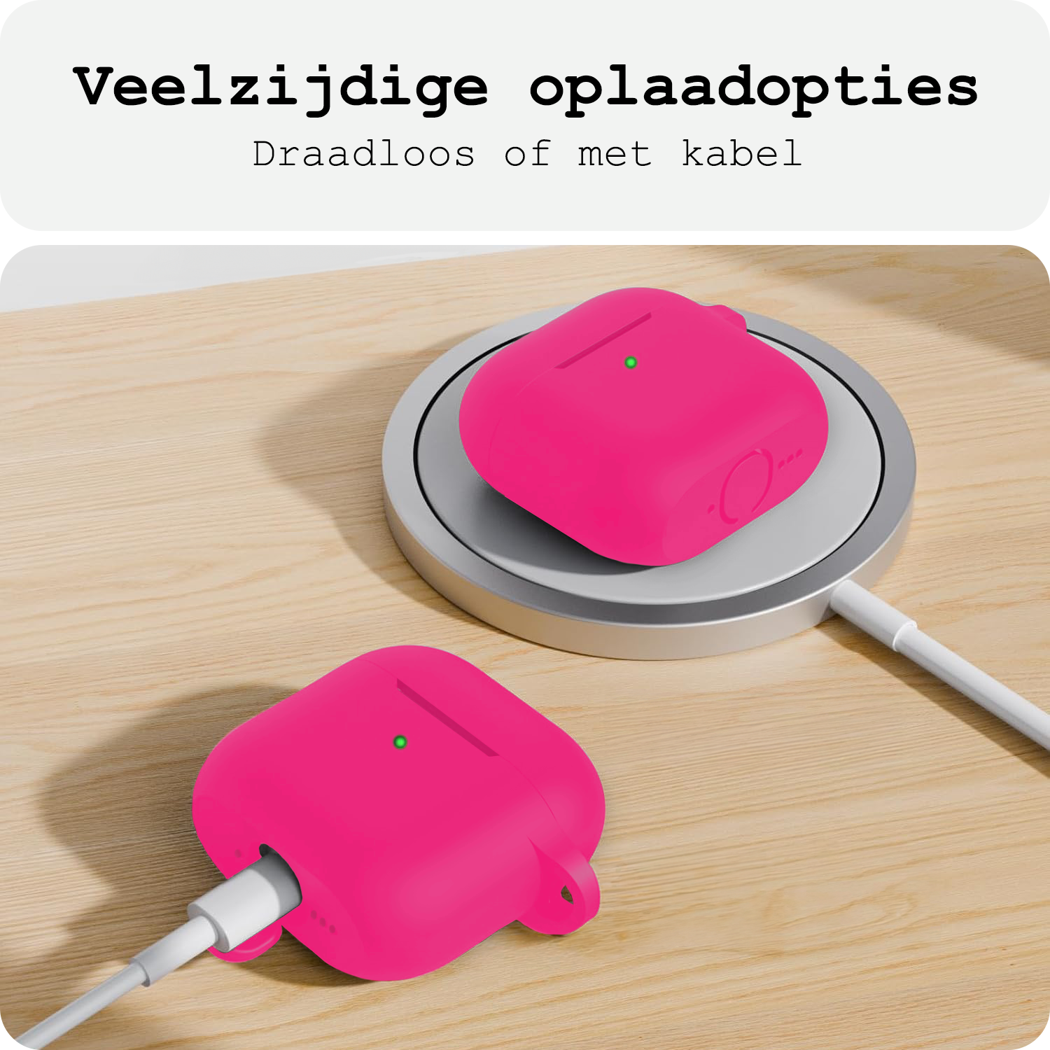 BASEY. BASEY. Siliconen Hoesje Voor Apple AirPods 5 - Roze
