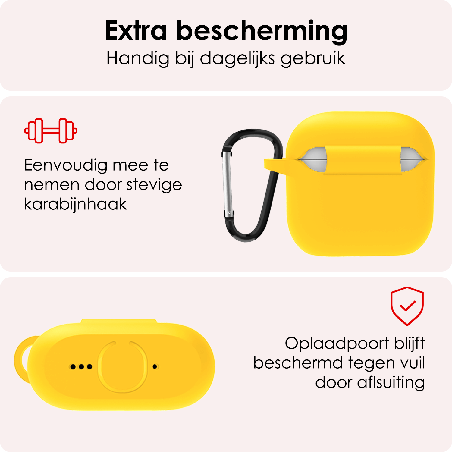 NoXx NoXx Siliconen Hoesje Voor Apple AirPods 5 - Geel