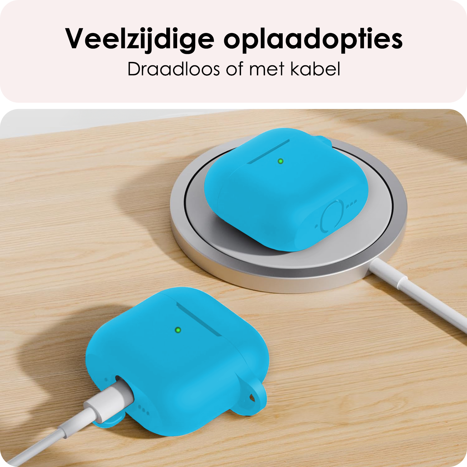 NoXx NoXx Siliconen Hoesje Voor Apple AirPods 5 - Lichtblauw
