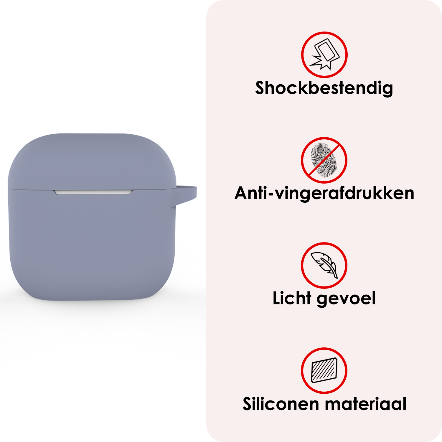 NoXx NoXx Siliconen Hoesje Voor Apple AirPods 5 - Lila
