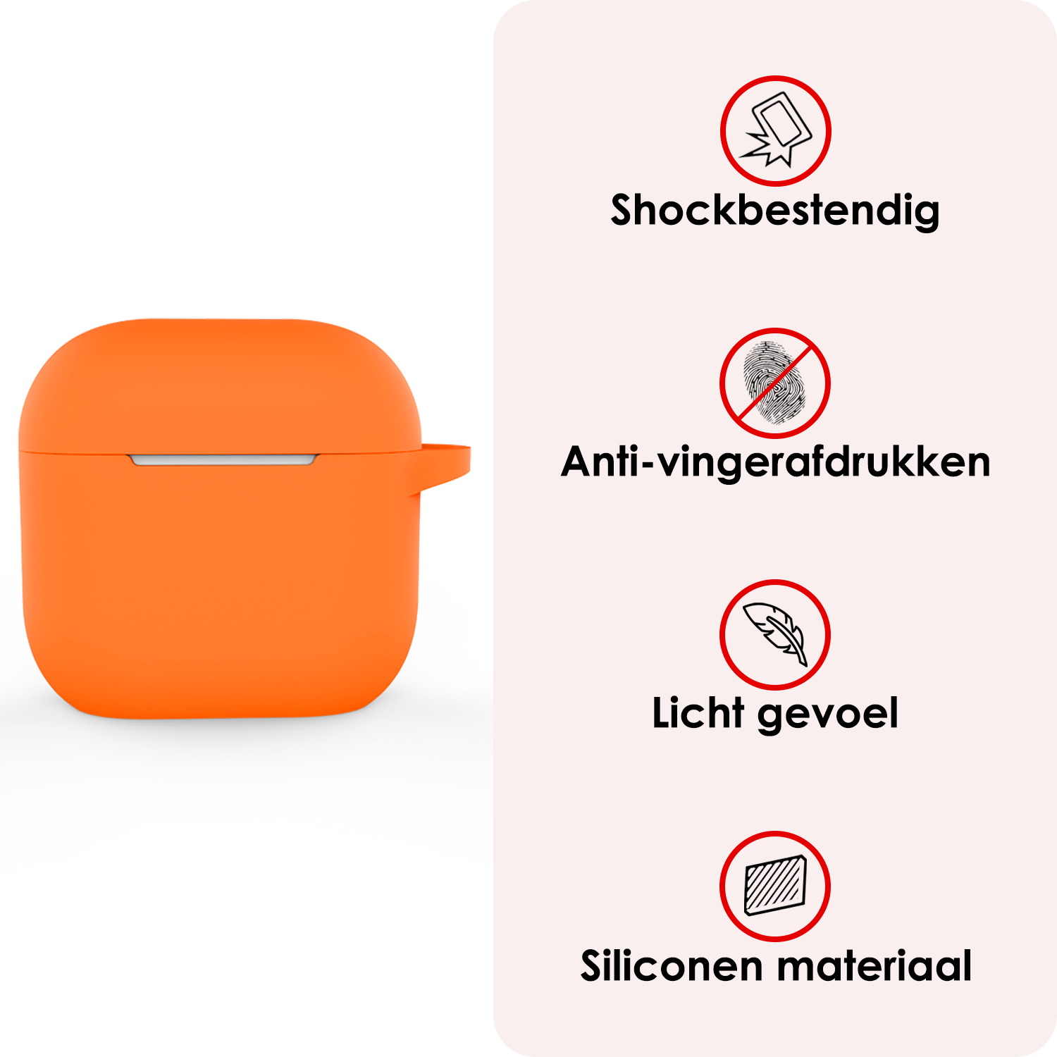 NoXx NoXx Siliconen Hoesje Voor Apple AirPods 5 - Oranje