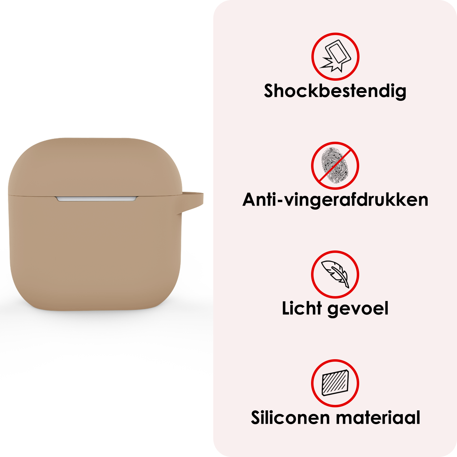 NoXx NoXx Siliconen Hoesje Voor Apple AirPods 5 - Zand