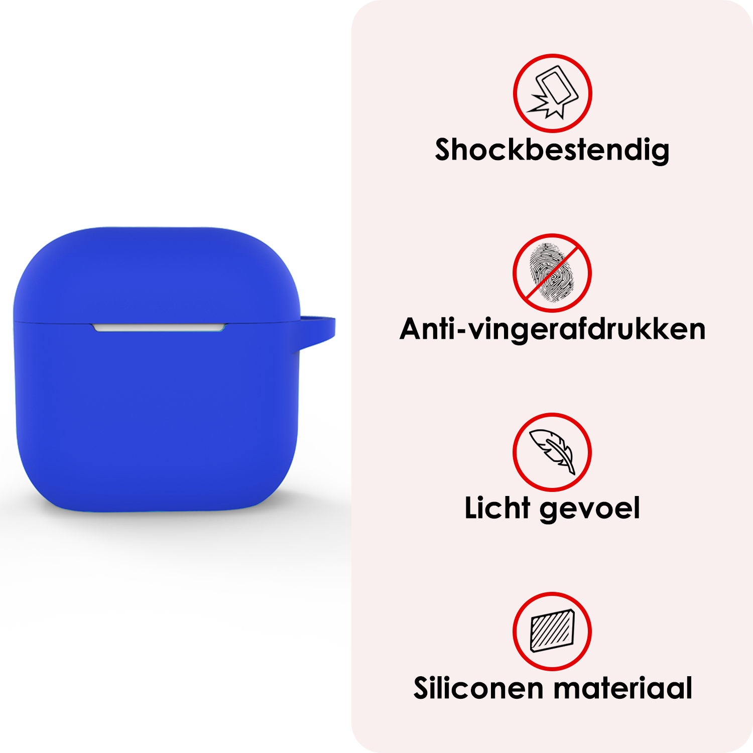 NoXx NoXx Siliconen Hoesje Voor Apple AirPods 5 - Blauw