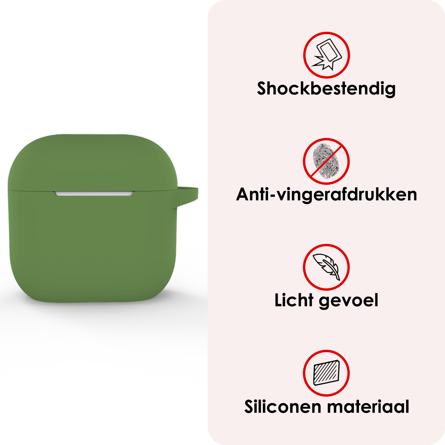 NoXx NoXx Siliconen Hoesje Voor Apple AirPods 5 - Donkergroen