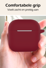 Nomfy Nomfy Siliconen Hoesje Voor Apple AirPods 5 - Donkerrood