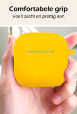 Nomfy Nomfy Siliconen Hoesje Voor Apple AirPods 5 - Geel