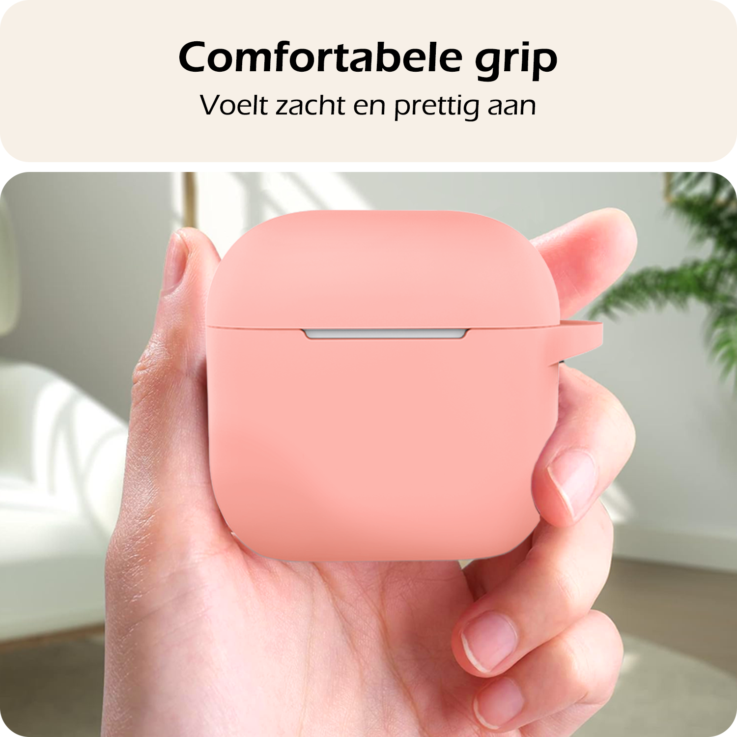 Nomfy Nomfy Siliconen Hoesje Voor Apple AirPods 5 - Lichtroze