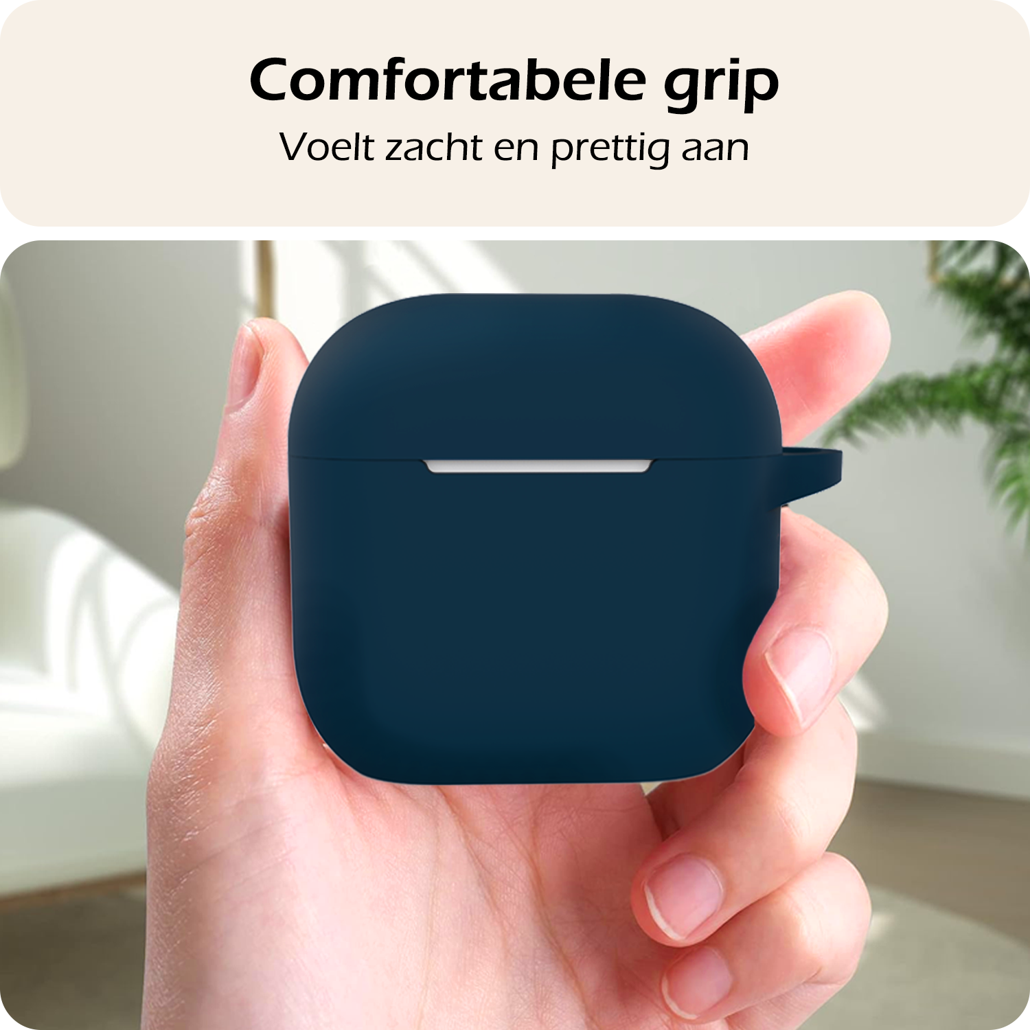 Nomfy Nomfy Siliconen Hoesje Voor Apple AirPods 5 - Navy