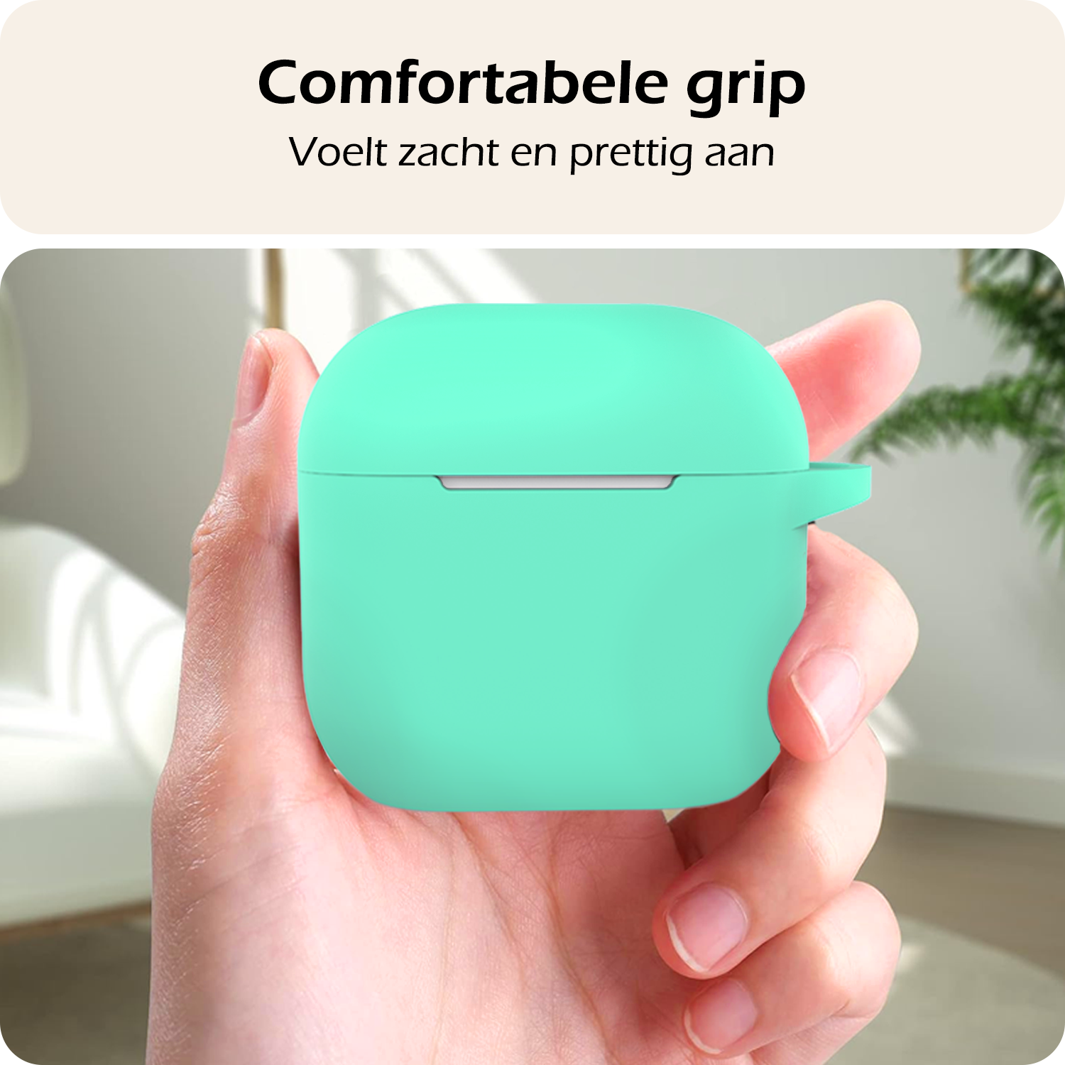 Nomfy Nomfy Siliconen Hoesje Voor Apple AirPods 5 - Turquoise
