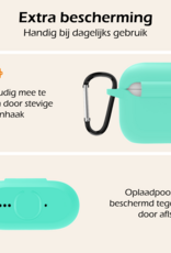 Nomfy Nomfy Siliconen Hoesje Voor Apple AirPods 5 - Turquoise
