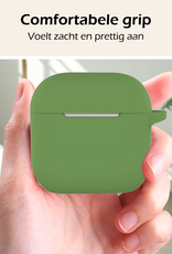 Nomfy Nomfy Siliconen Hoesje Voor Apple AirPods 5 - Donkergroen