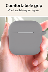 Nomfy Nomfy Siliconen Hoesje Voor Apple AirPods 5 - Grijs