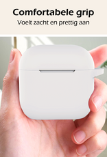 Nomfy Nomfy Siliconen Hoesje Voor Apple AirPods 5 - Wit