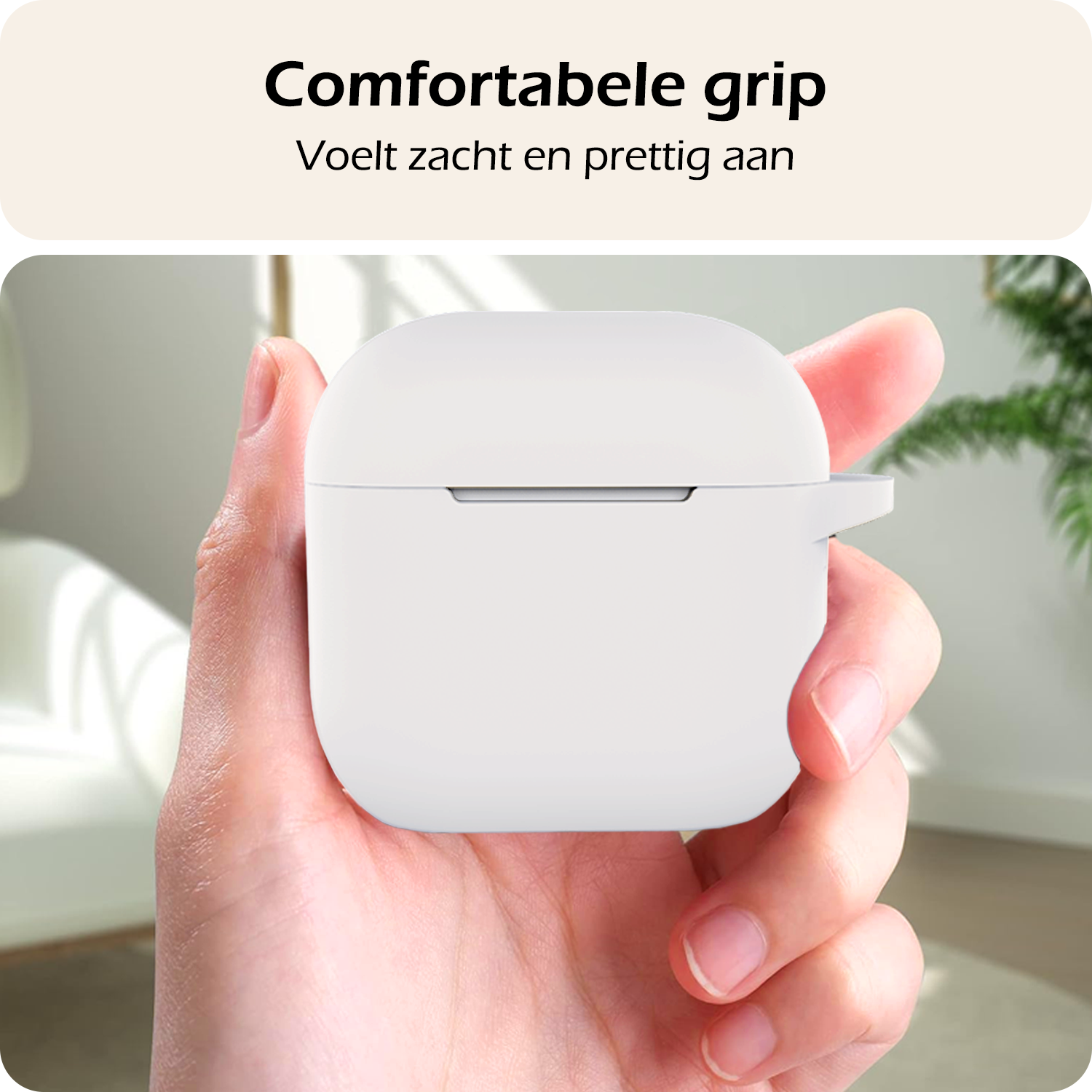 Nomfy Nomfy Siliconen Hoesje Voor Apple AirPods 5 - Wit