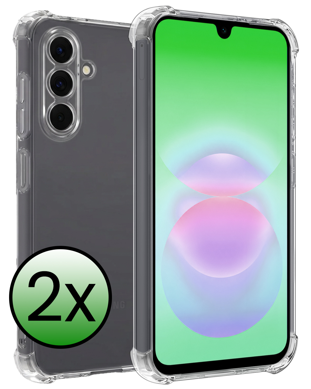 BASEY. BASEY. Samsung Galaxy A18 Hoesje Shockproof - Transparant - 2 PACK