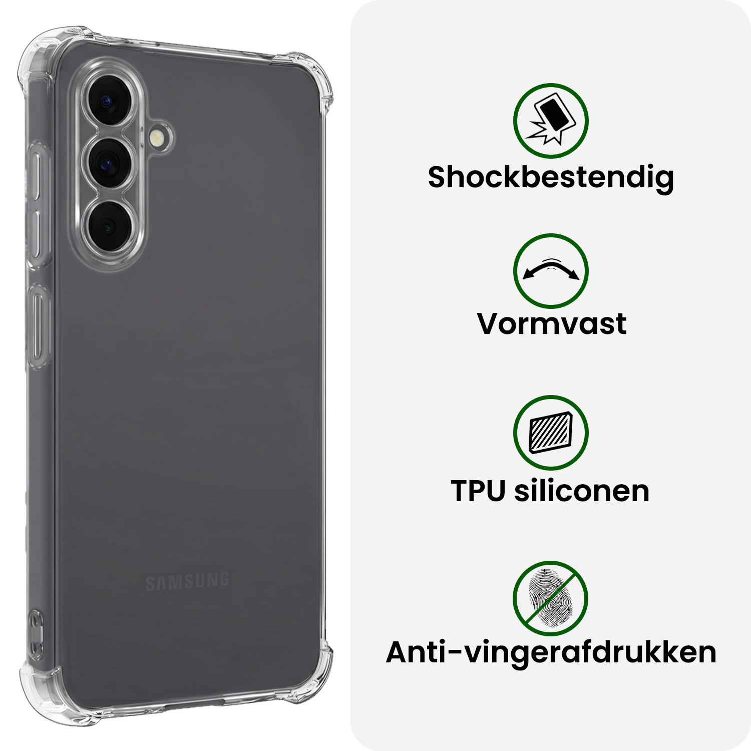 BASEY. BASEY. Samsung Galaxy A18 Hoesje Shockproof Met Screenprotector