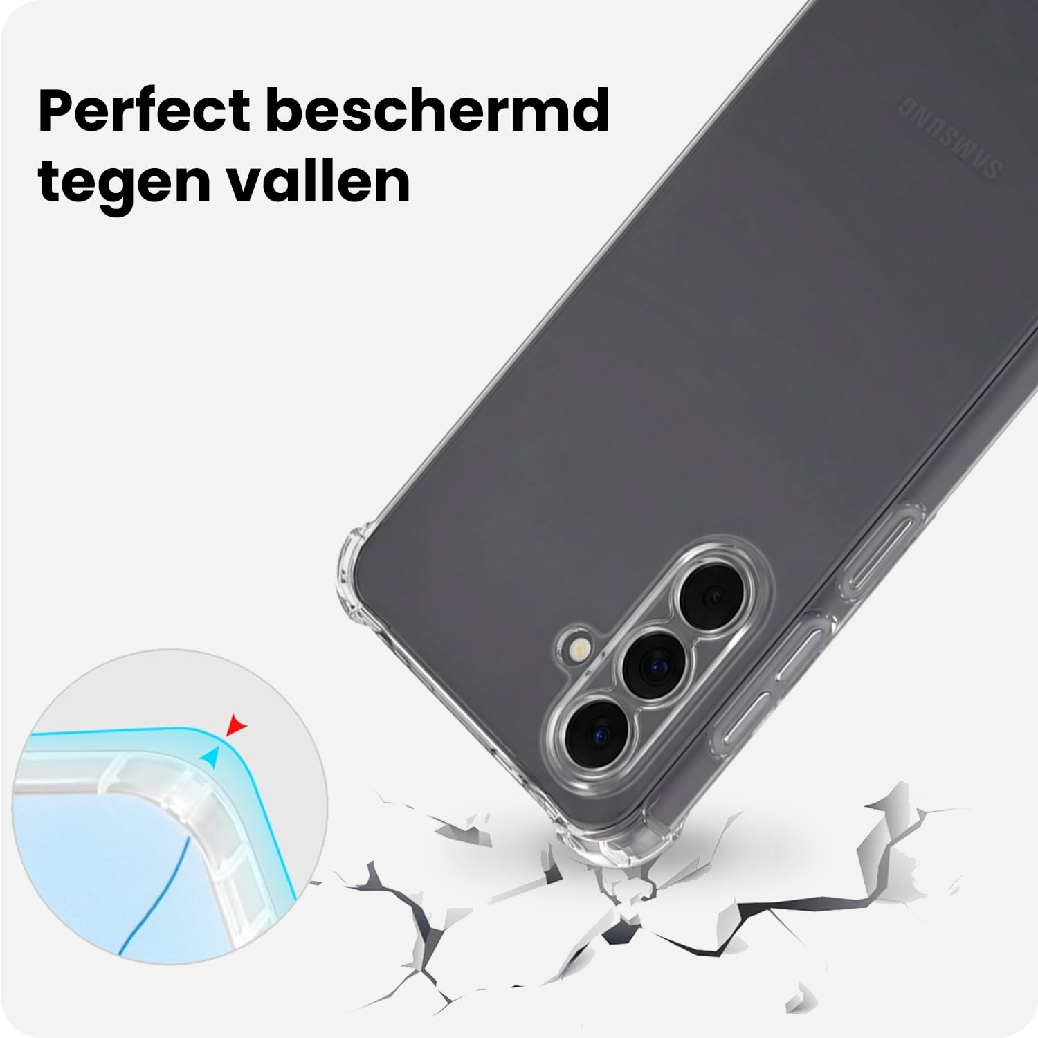 BASEY. BASEY. Samsung Galaxy A18 Hoesje Shockproof Met Screenprotector