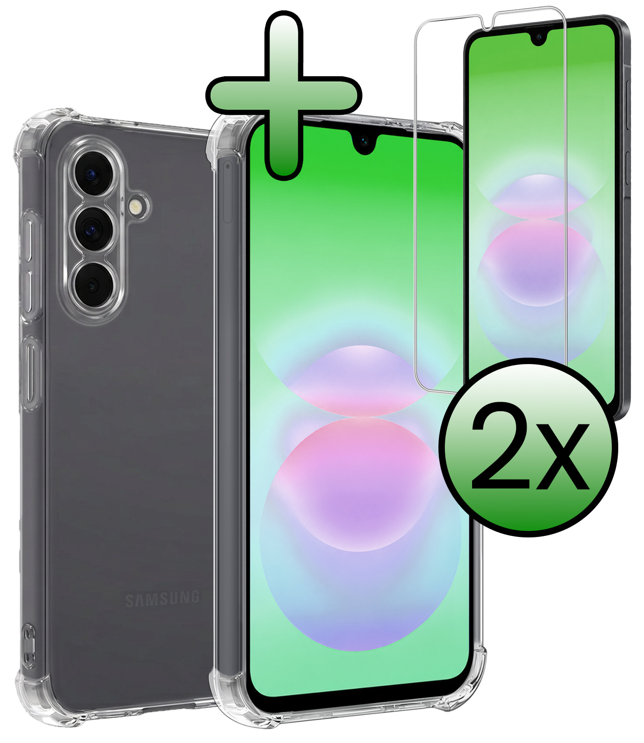 BASEY. BASEY. Samsung Galaxy A18 Hoesje Shockproof Met 2x Screenprotector