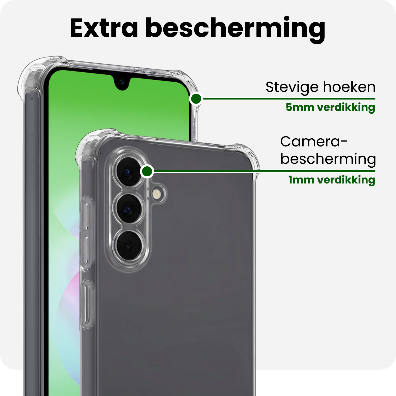 BASEY. BASEY. Samsung Galaxy A18 Hoesje Shockproof Met 2x Screenprotector