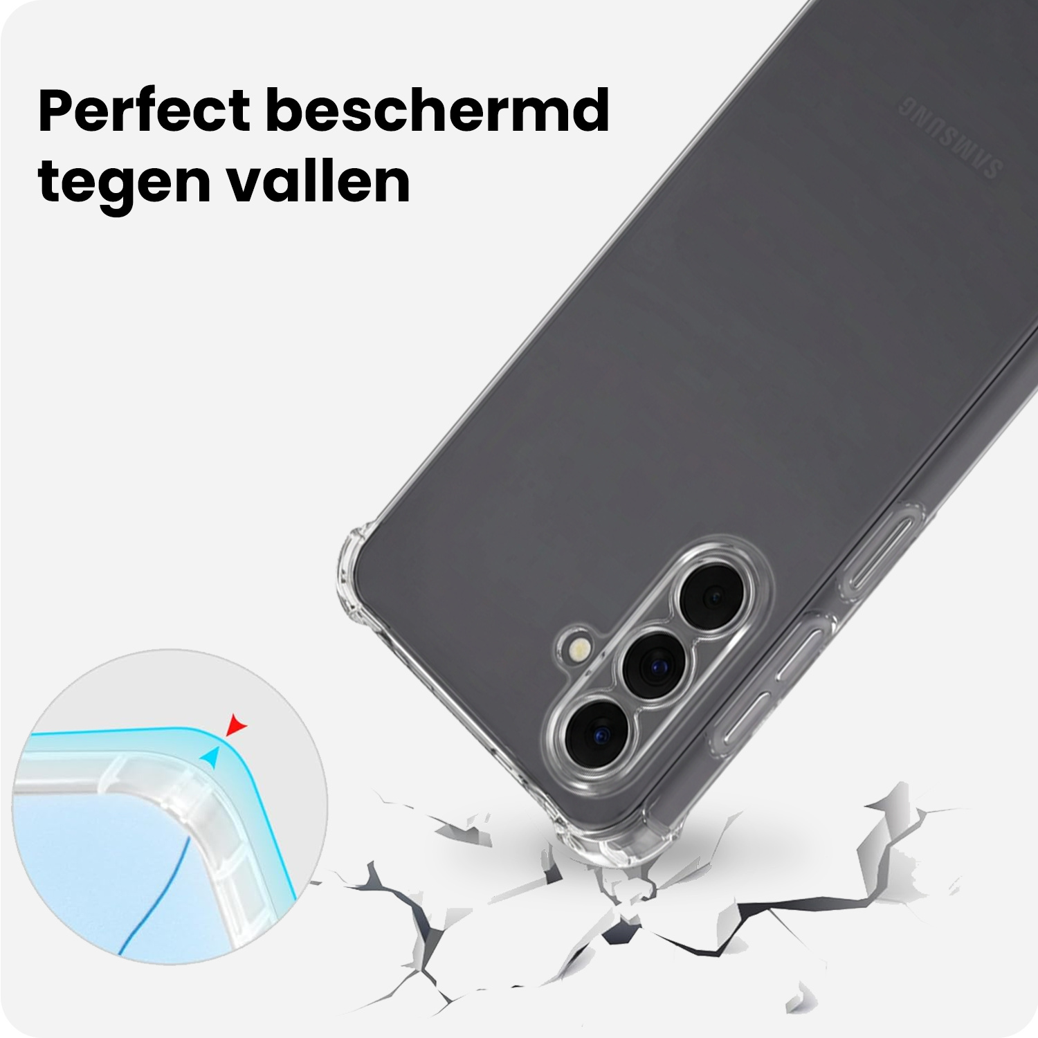 BASEY. BASEY. Samsung Galaxy A18 Hoesje Shockproof Met 2x Screenprotector