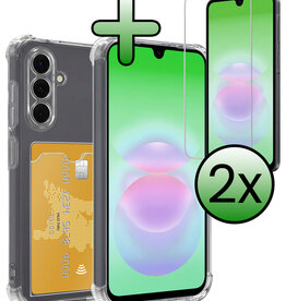 BASEY. BASEY. Samsung Galaxy A18 Hoesje Pashouder Met 2x Screenprotector