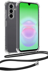 BASEY. BASEY. Samsung Galaxy A18 Hoesje Transparant Shockproof Met Zwart Koord