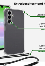 BASEY. BASEY. Samsung Galaxy A18 Hoesje Transparant Shockproof Met Zwart Koord