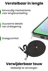 BASEY. BASEY. Samsung Galaxy A18 Hoesje Transparant Shockproof Met Zwart Koord