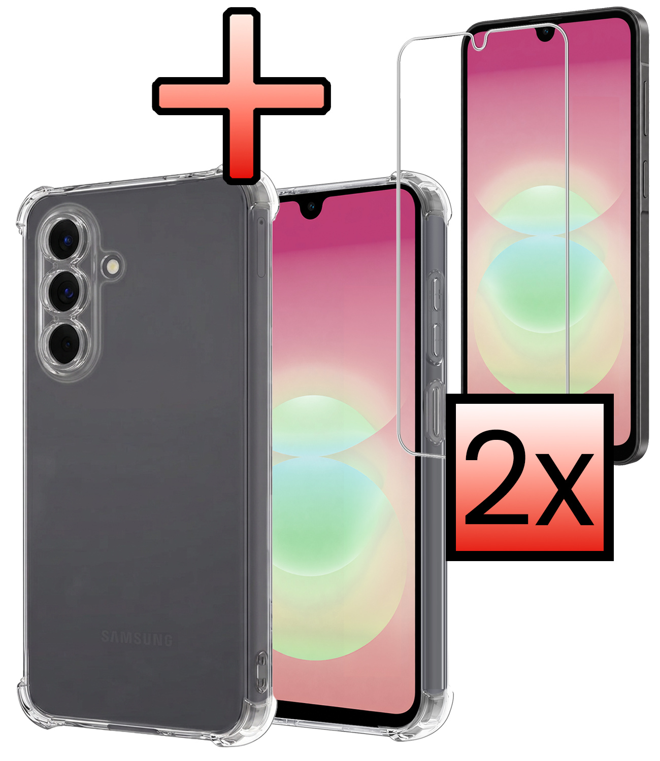 NoXx NoXx Samsung Galaxy A18 Hoesje Shockproof Met 2x Screenprotector