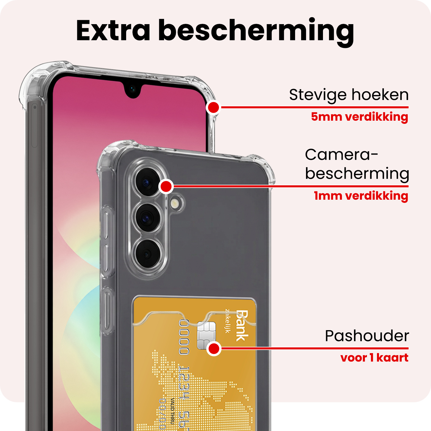 NoXx NoXx Samsung Galaxy A18 Hoesje Pashouder