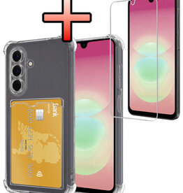 NoXx NoXx Samsung Galaxy A18 Hoesje Pashouder Met Screenprotector